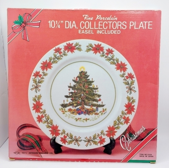 Vintage 1987 Artmark Fine Porcelain Christmas Collectors Plate 10‎ 1/4" - Picture 6 of 6